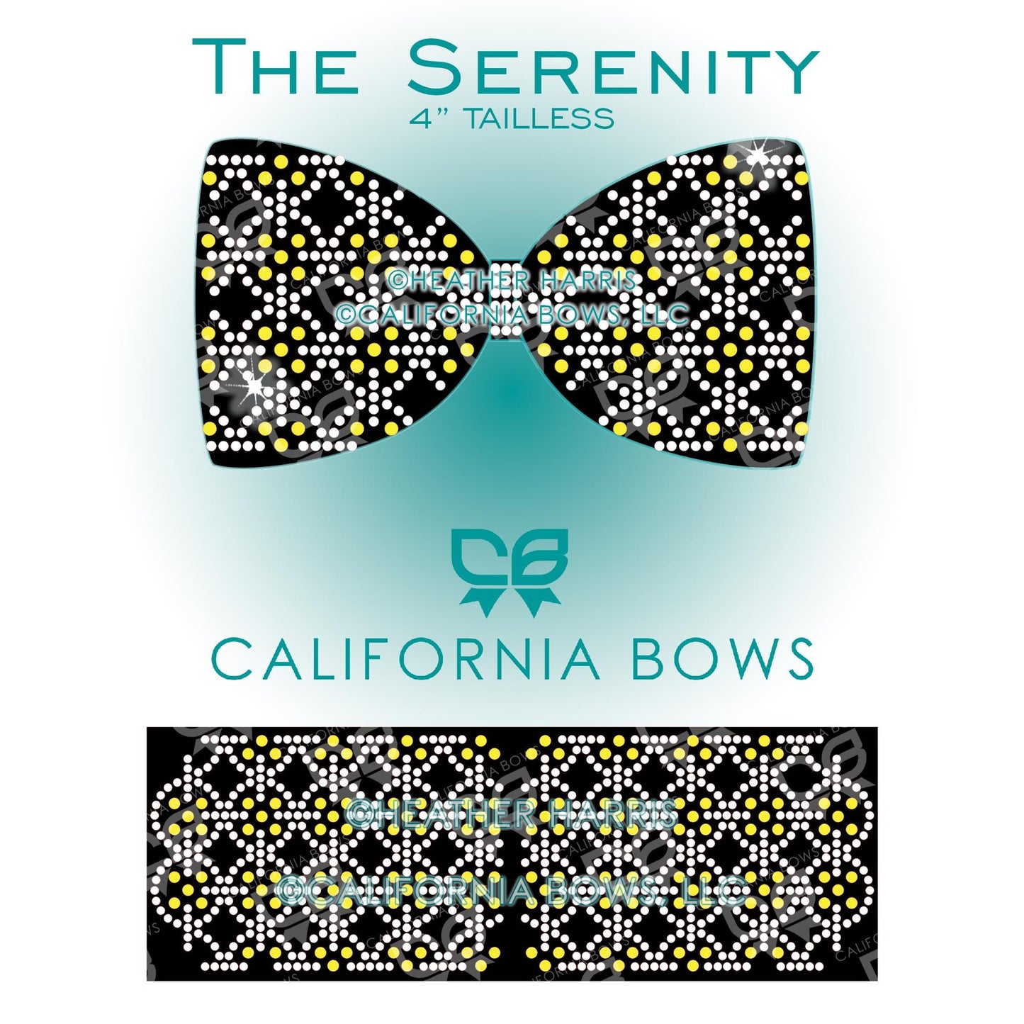 Serenity 4" Tailless Bow Rhinestone Template Download
