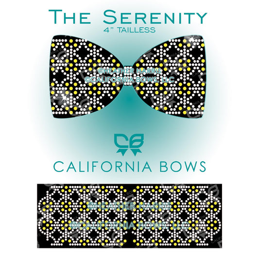 Serenity 4" Tailless Bow Rhinestone Template Download