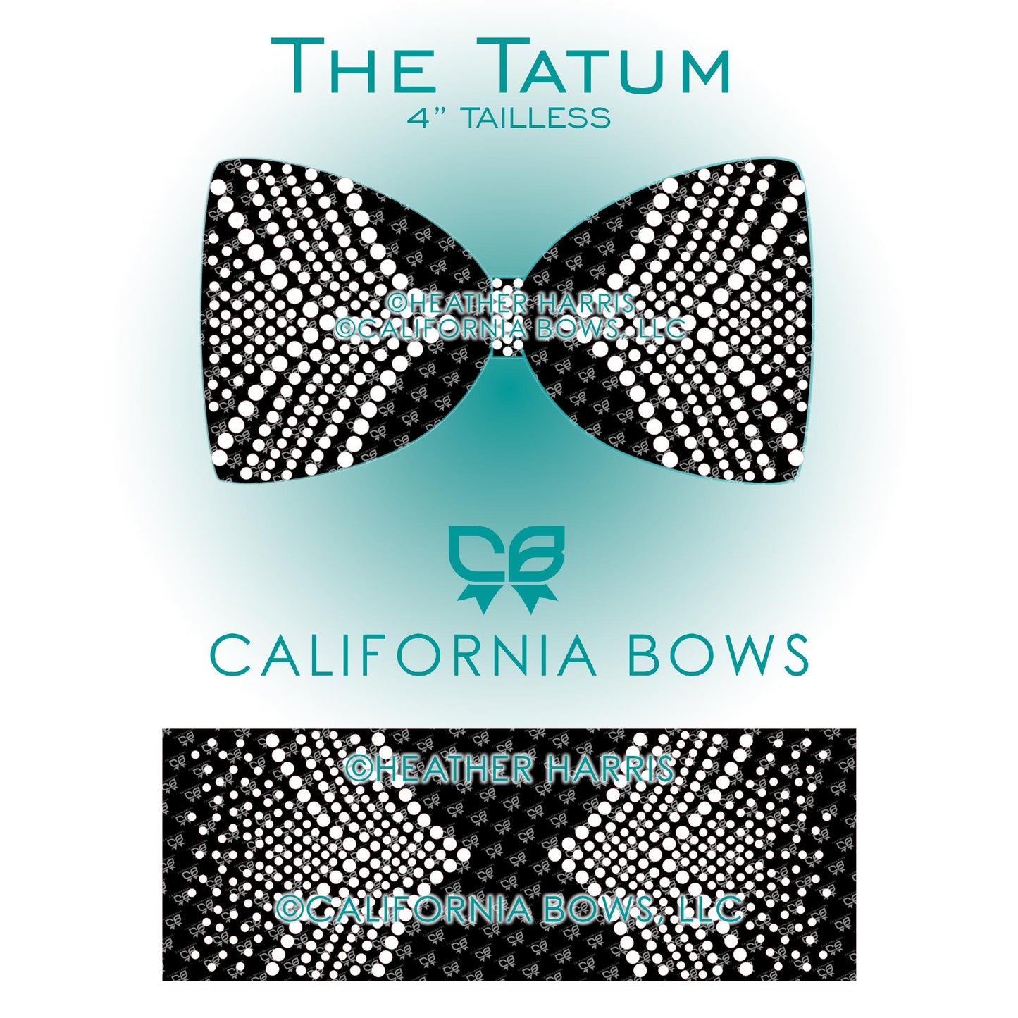 Tatum 4" Tailless Bow Rhinestone Template Download