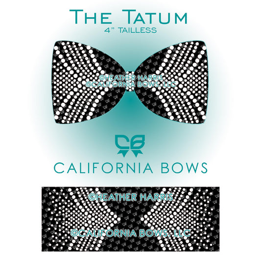 Tatum 4" Tailless Bow Rhinestone Template Download