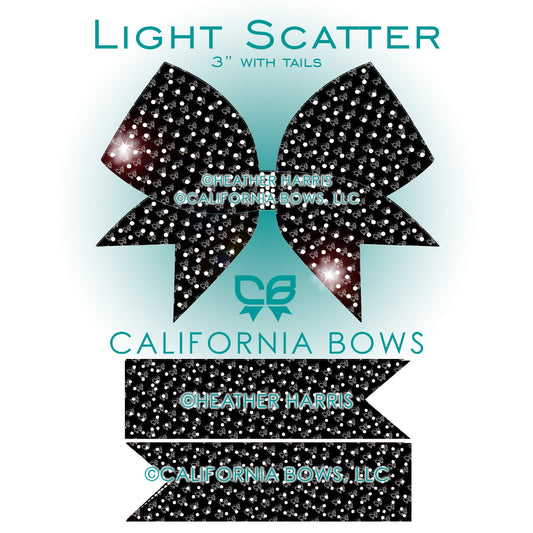Light Scatter 3" Bow Rhinestone Template Download