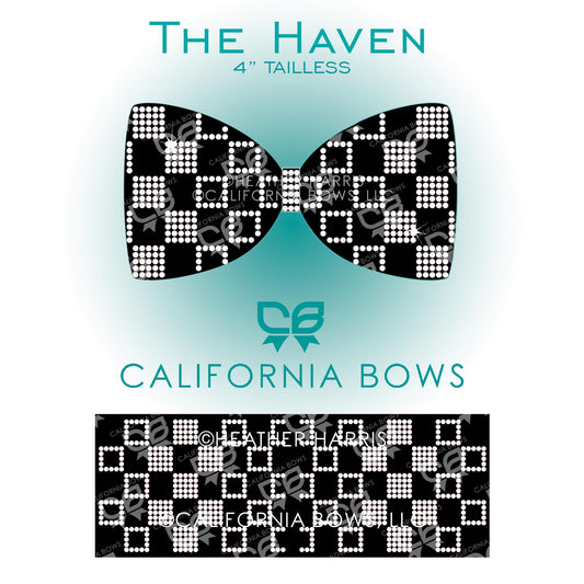 Haven 4" Tailless Bow Rhinestone Template Download