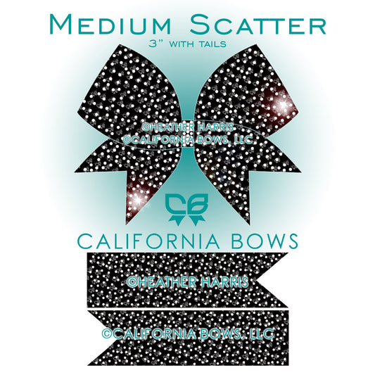 Medium Scatter 3" Bow Rhinestone Template Download