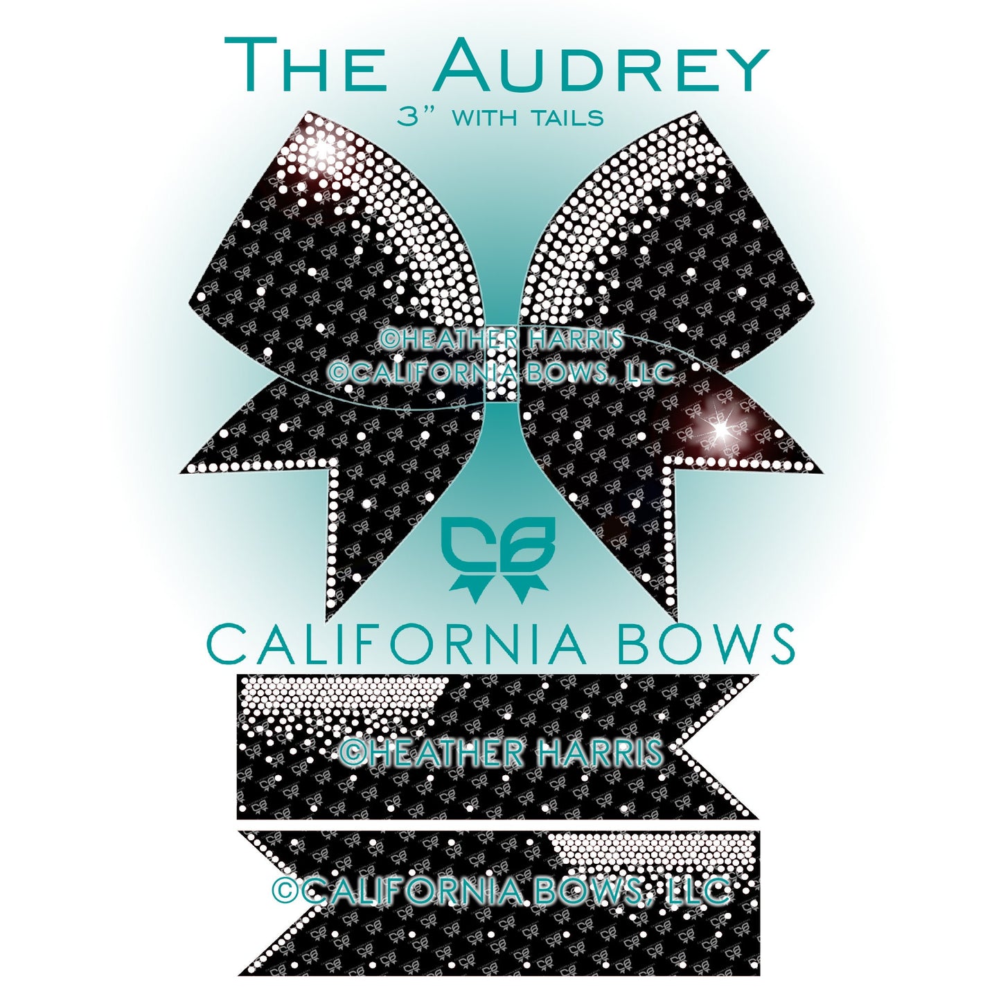 Audrey 3" Bow Rhinestone Template Download