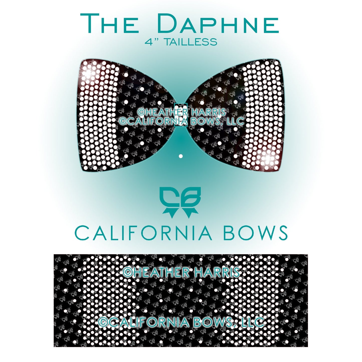 Daphne 4" Tailless Bow Rhinestone Template Download