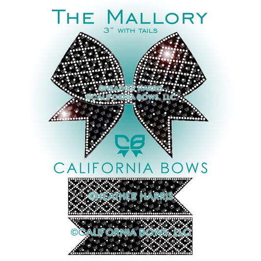 Mallory 3" Bow Rhinestone Template Download