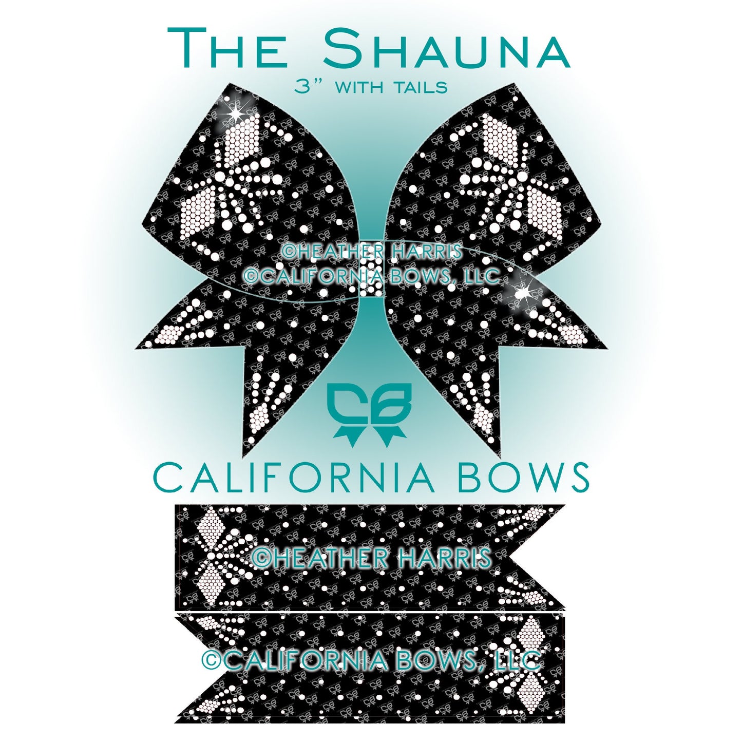 Shauna 3" Bow Rhinestone Template Download