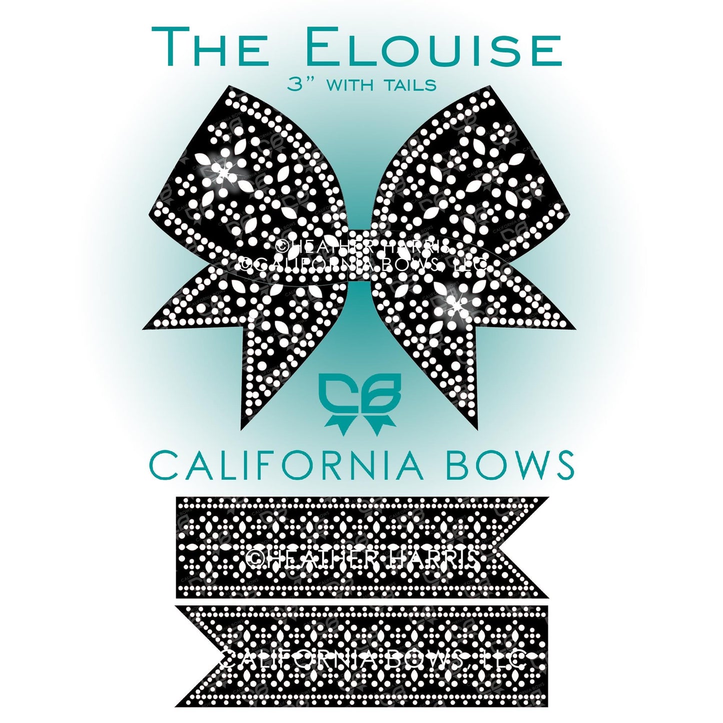 Elouise 3" Bow Rhinestone Template Download