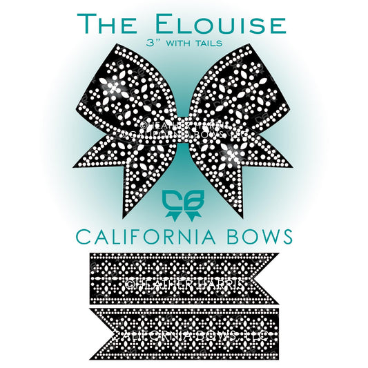 Elouise 3" Bow Rhinestone Template Download