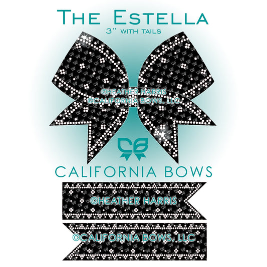 Estella 3" Bow Rhinestone Template Download