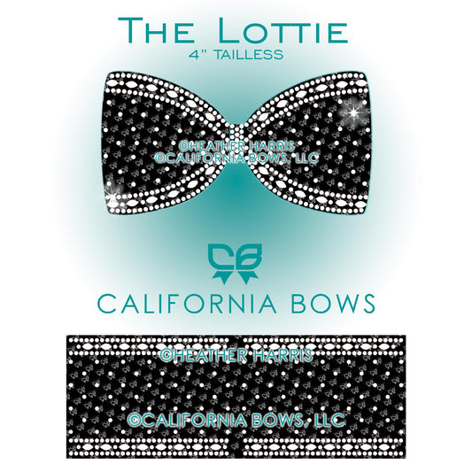 Lottie 4" Tailless Bow Rhinestone Template Download