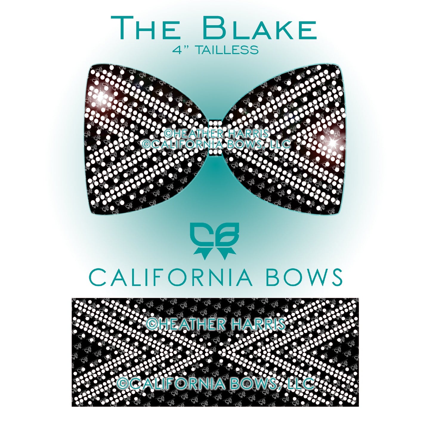 Blake 4" Taillesss Bow Rhinestone Template Download