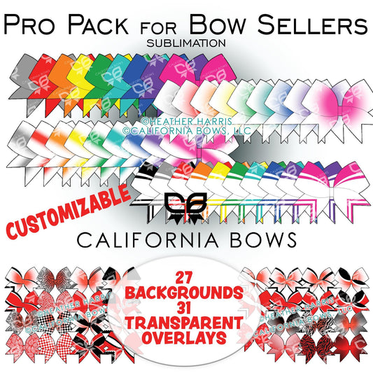 PRO PACK Cheer Bow Design Sublimation Download PNG
