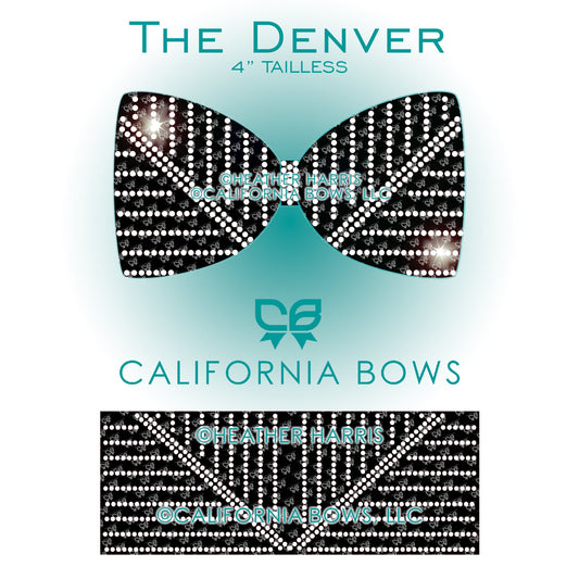 Denver 4" Tailless Bow Rhinestone Template Download