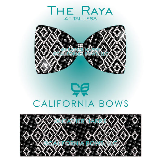 Raya 4" Tailless Bow Rhinestone Template Download