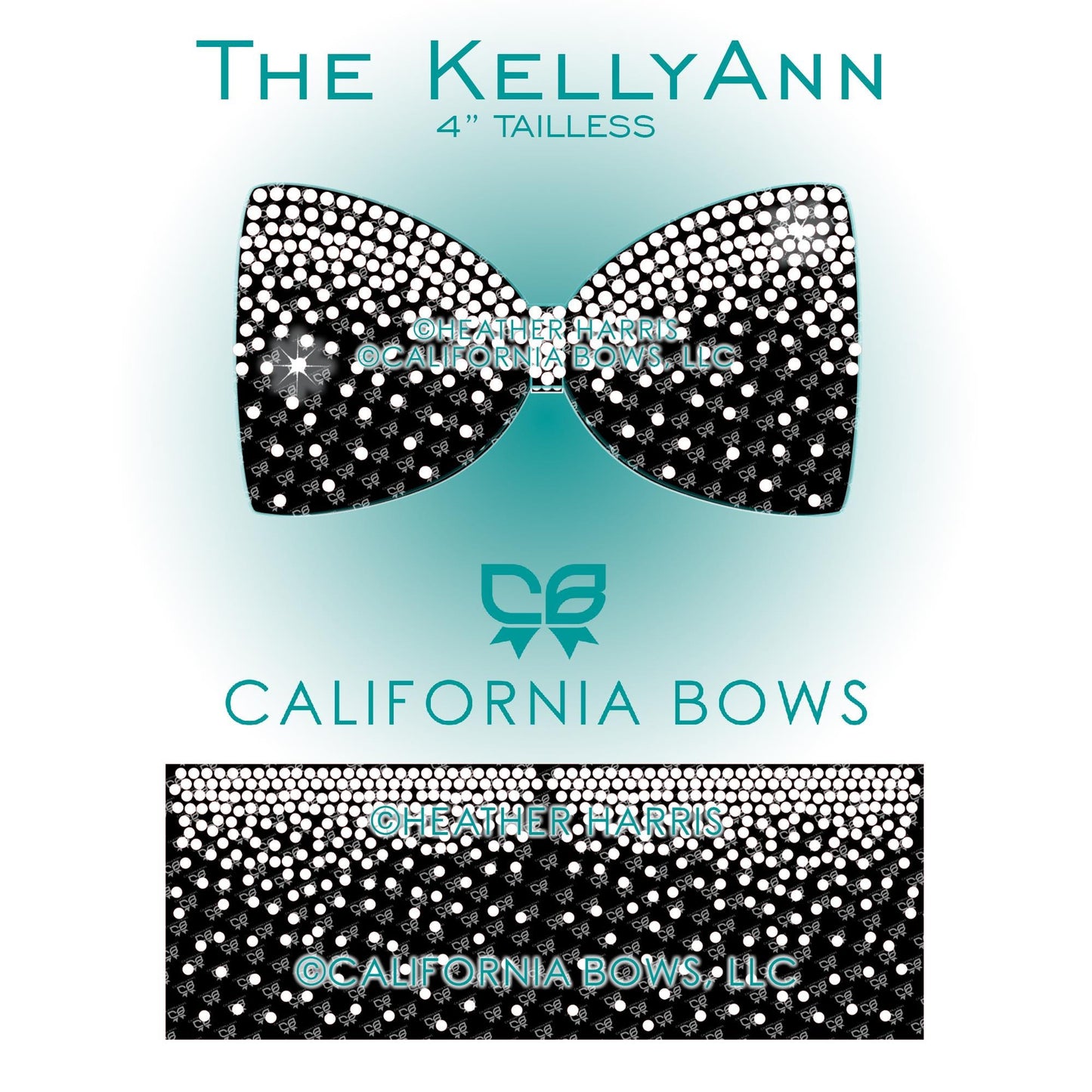 KellyAnn 4" Tailless Bow Rhinestone Template Download