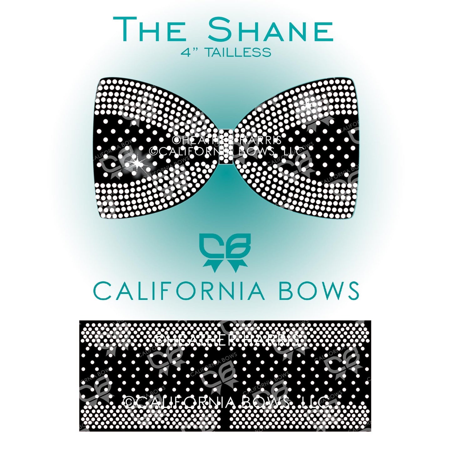 Shane 4" Tailless Bow Rhinestone Template Download
