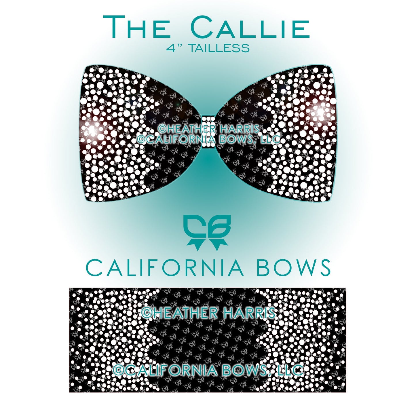 Callie 4" Tailless Bow Rhinestone Template Download