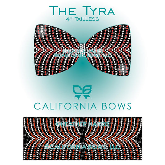 Tyra 4" Tailless Bow Rhinestone Template Download