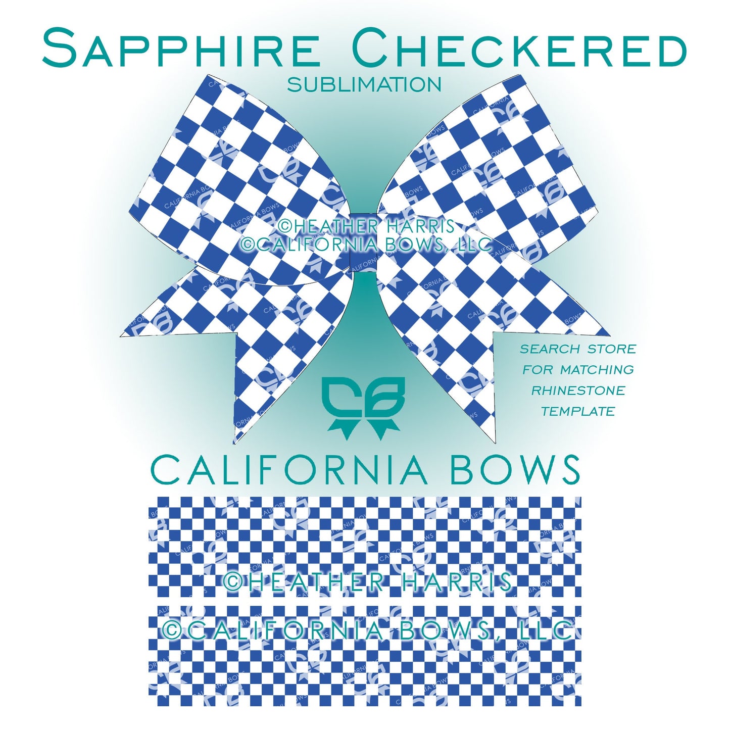 Sapphire Checkered Sublimation Template Download