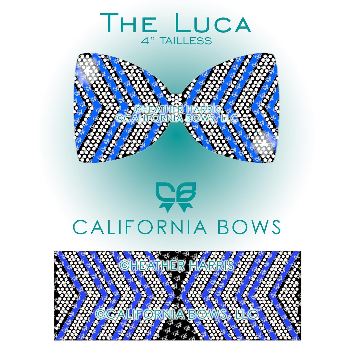 Luca 4" Tailless Bow Rhinestone Vinyl Template Download