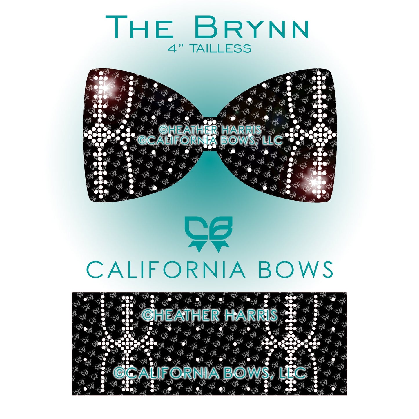 Brynn 4" Tailless Bow Rhinestone Template Download