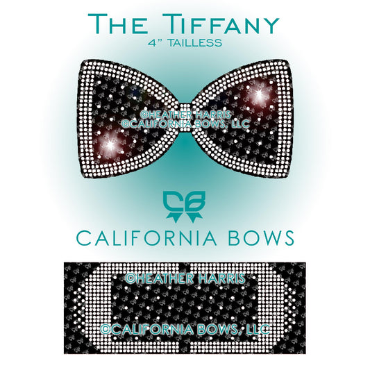 Tiffany 4" Tailless Bow Rhinestone Template Download