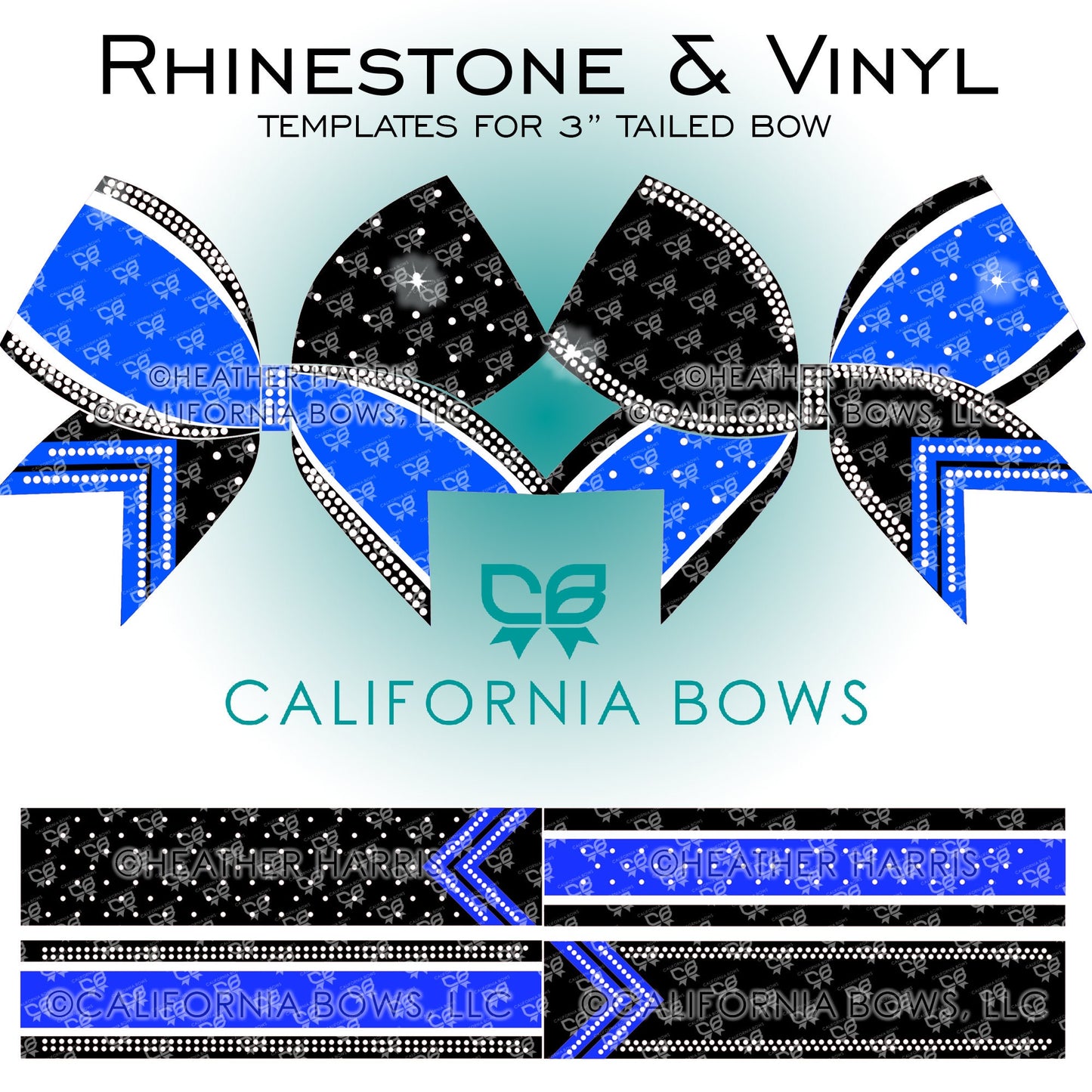 Vinyl Athletic Cheer Bow 3" Cheer Bow Rhinestones Template Download