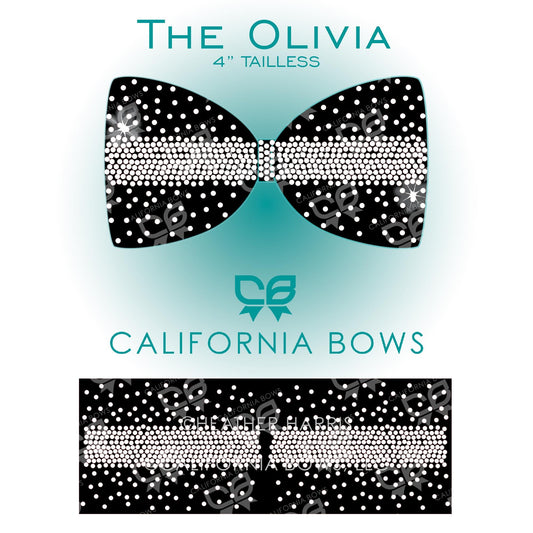 Olivia 4" Tailless Bow Rhinestone Template Download