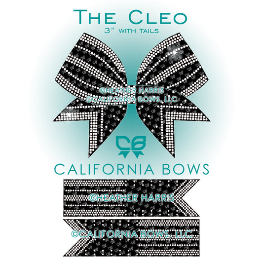 Cleo 3" Bow Rhinestone Template Download