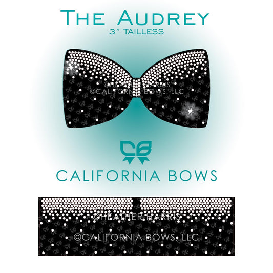 Audrey 3" Tailless Bow Rhinestone Template Download