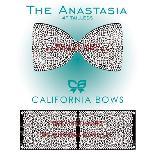 Anastasia 4" Tailless Bow Rhinestone Template Download