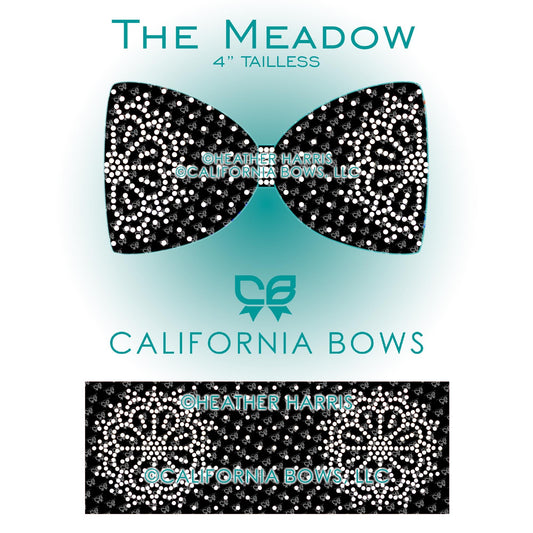 Meadow 4" Tailless Bow Rhinestone Template Download