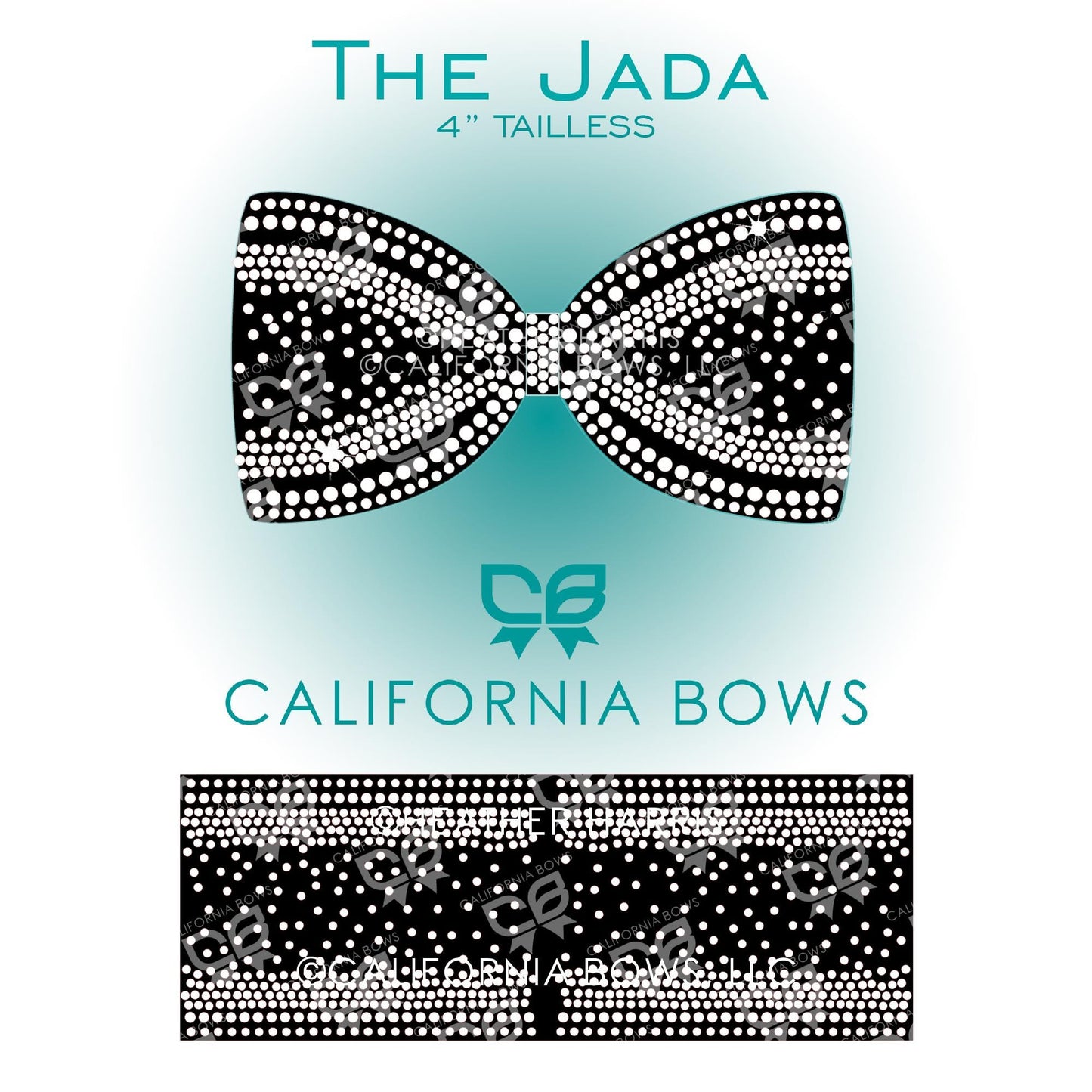 Jada 4" Tailless Bow Rhinestone Template Download