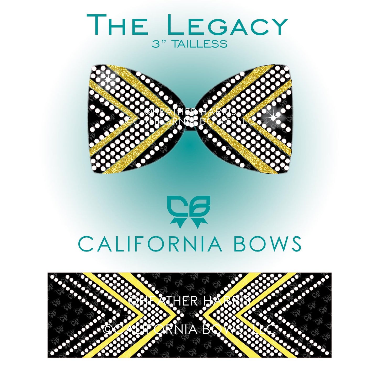 Legacy 3" Tailless Bow Rhinestone Vinyl Template Download