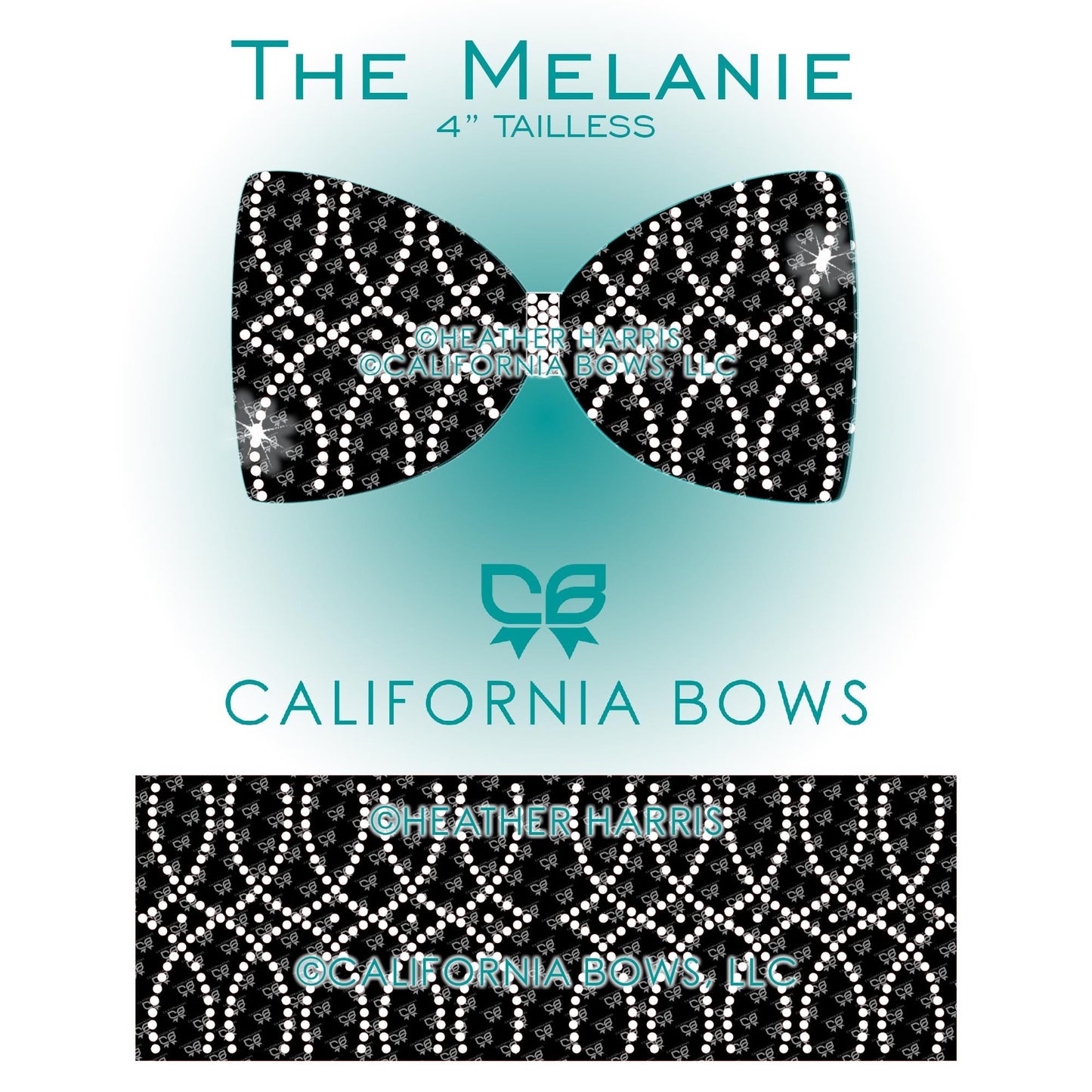 Melanie 4" Tailless Bow Rhinestone Template Download