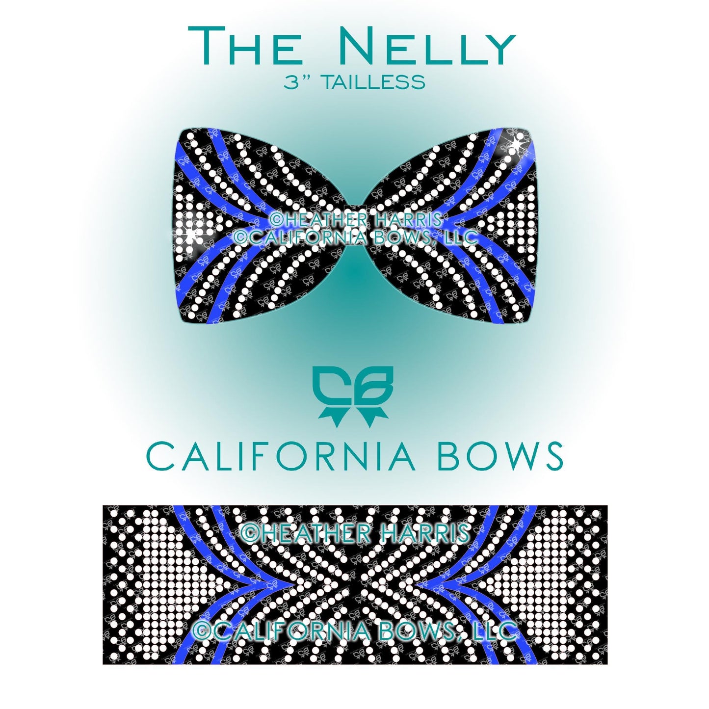 Nelly 3" Tailless Bow Rhinestone and Vinyl Template Download