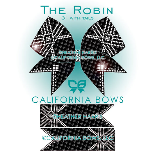Robin 3" Bow Rhinestone Template Download