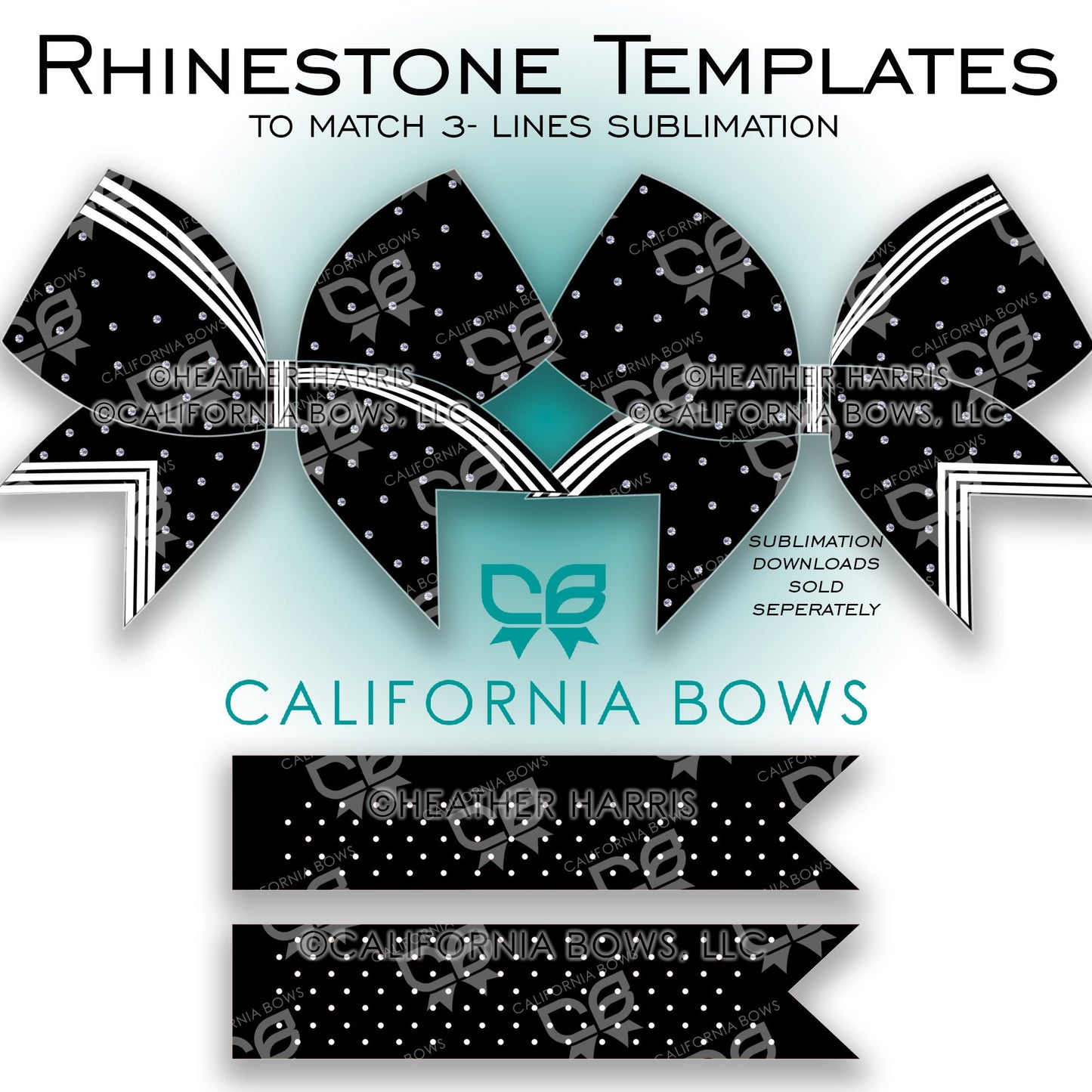 Triple Lines 3" Rhinestones Template Download