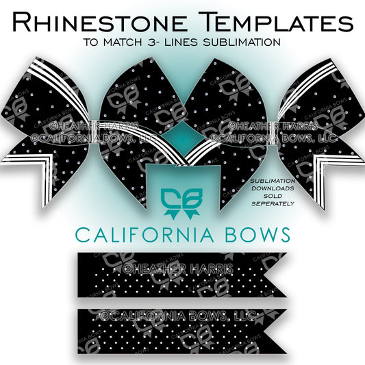 Triple Lines 3" Rhinestones Template Download