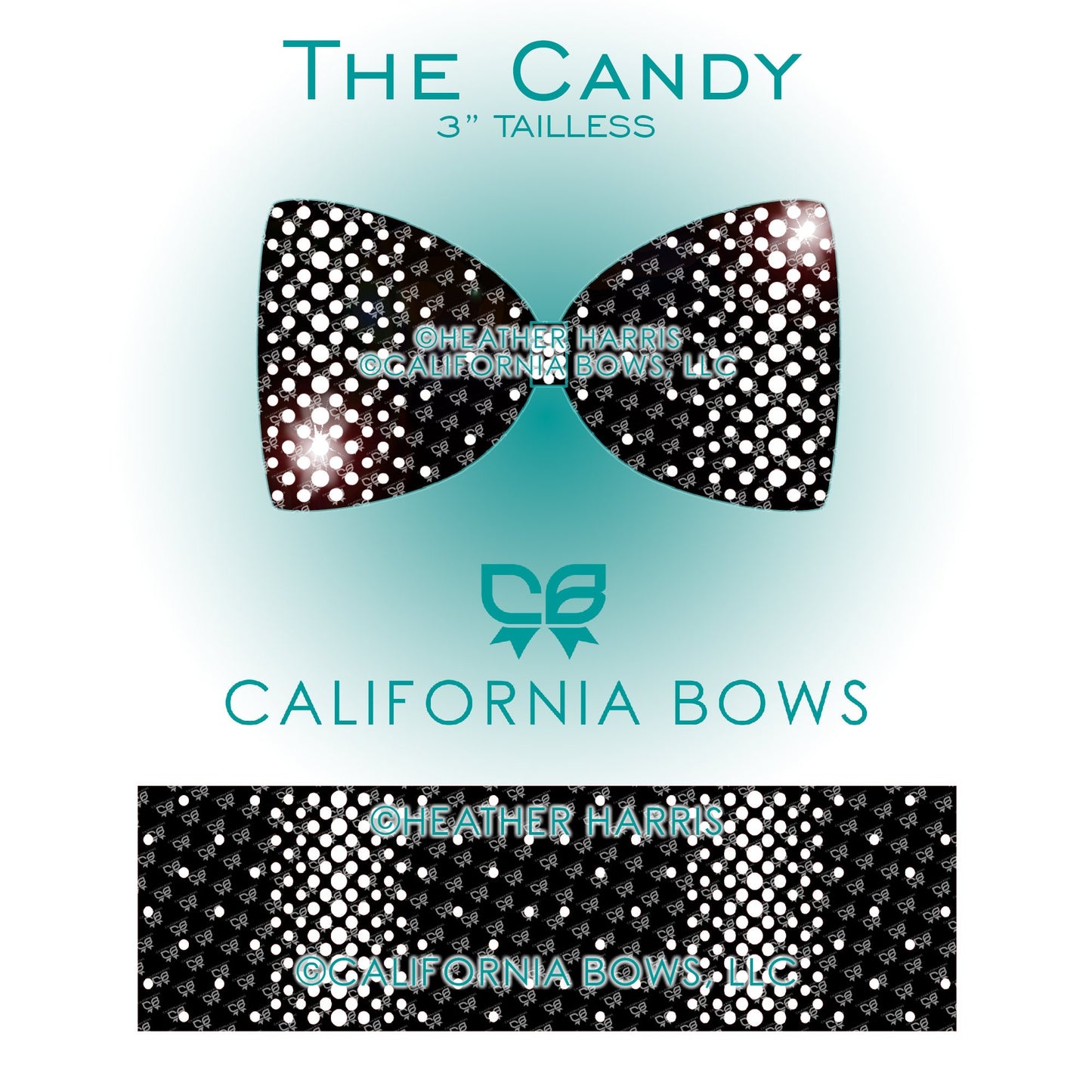 Candy 3" Tailless Bow Rhinestone Template Download