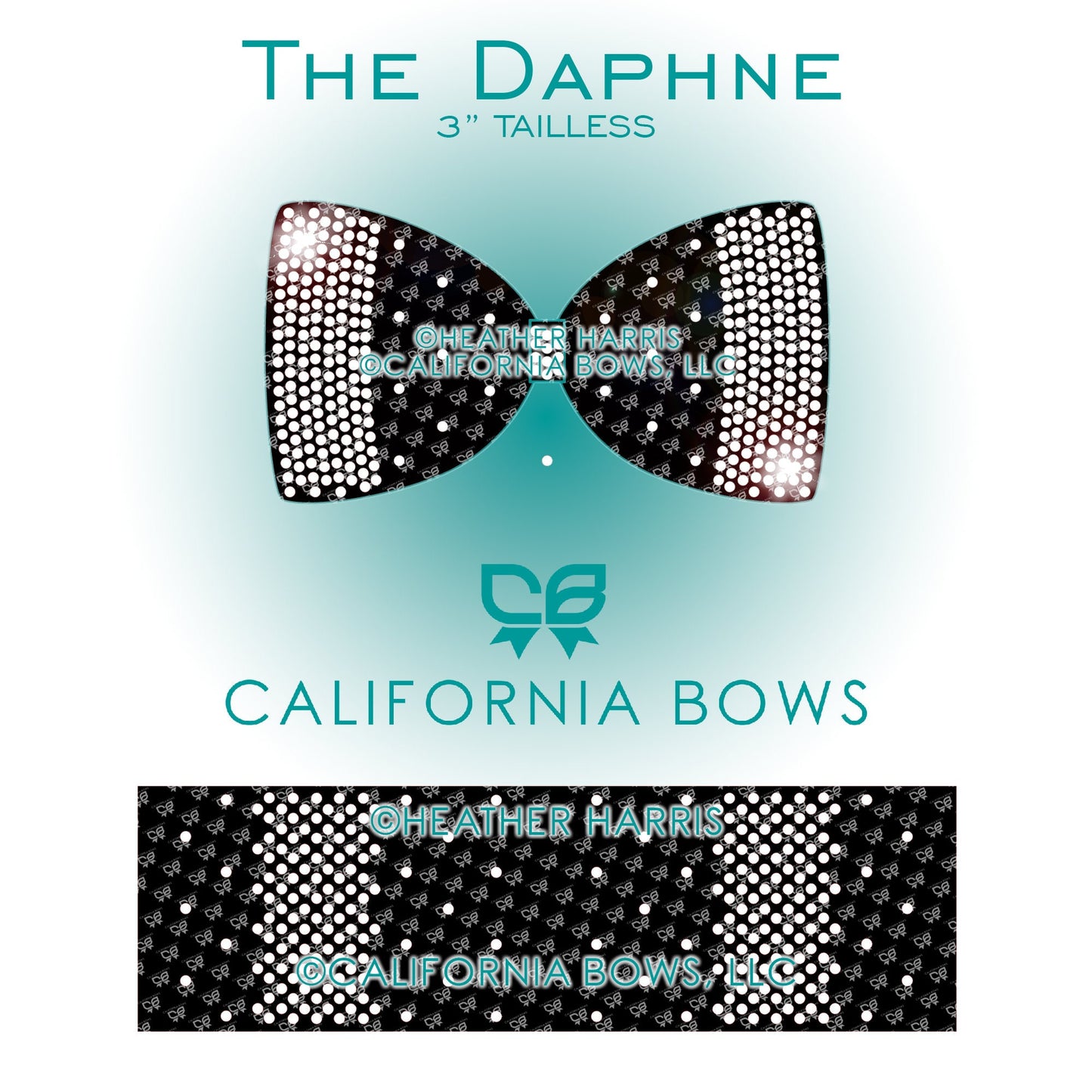 Daphne 3" Tailless Bow Rhinestone Template Download