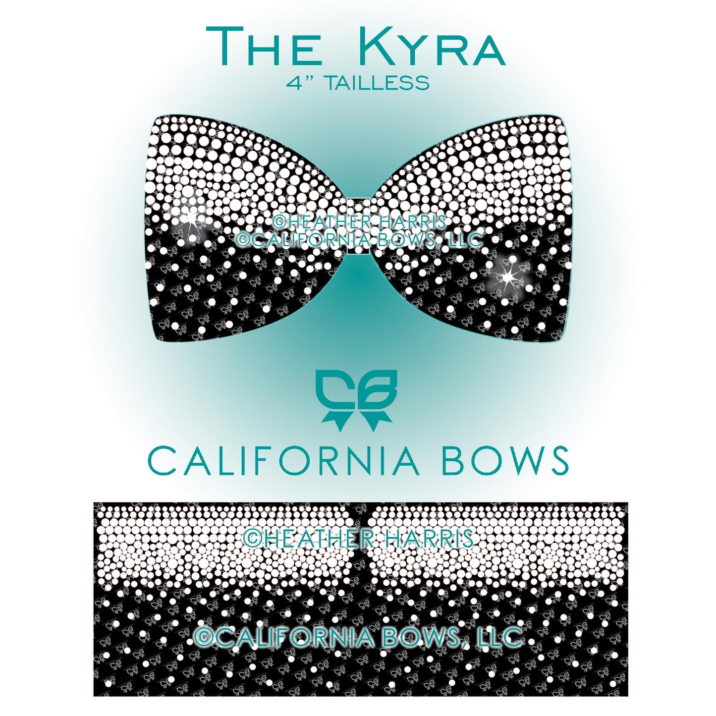 Kyra 4" Tailless Bow Rhinestone Template Download