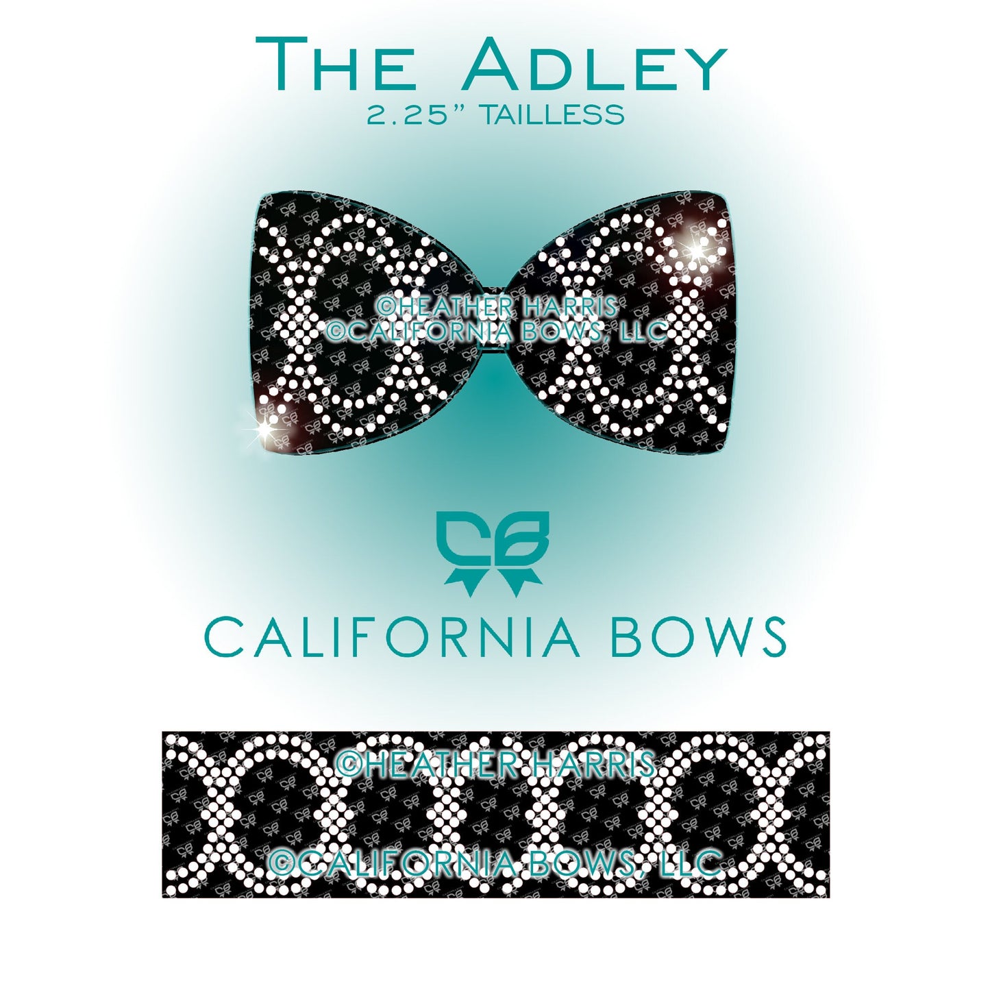 Adley 2.25" Tailless Bow Rhinestone Template Download
