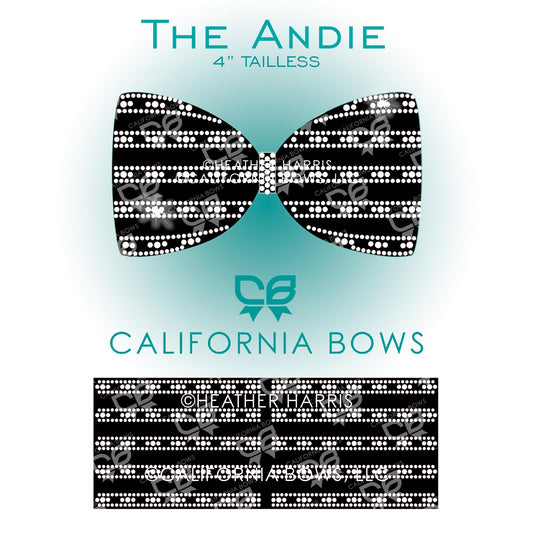 Andie 4" Tailless Bow Rhinestone Template Download