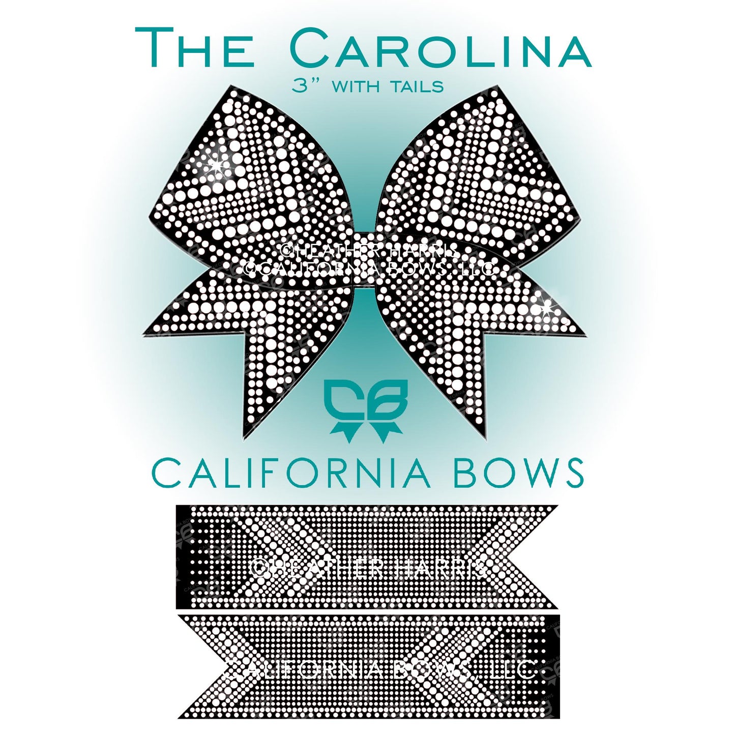 Carolina 3" Bow Rhinestone Template Download