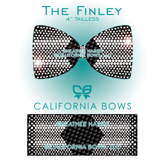 Finley 4" Tailless Bow Rhinestone Template Download