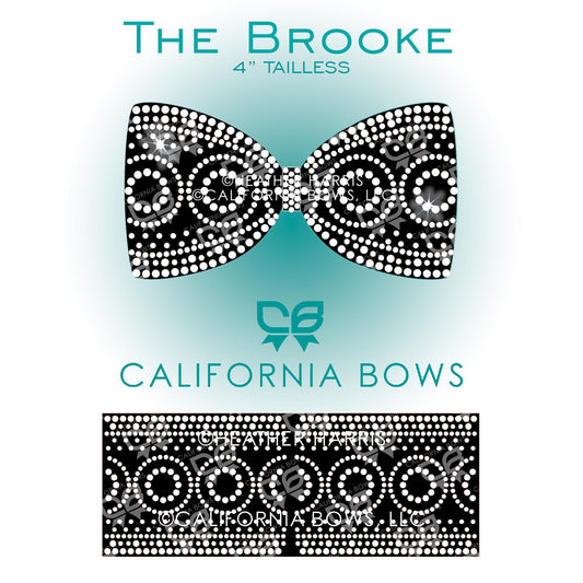 Brooke 4" Tailless Bow Rhinestone Template Download