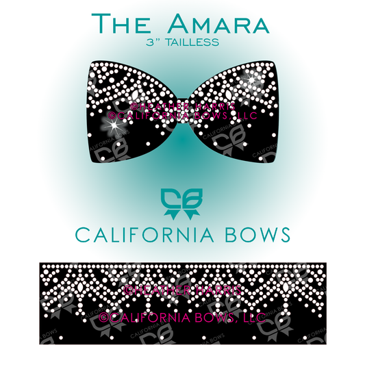 Amara 3" Tailless Bow Rhinestone Template Download