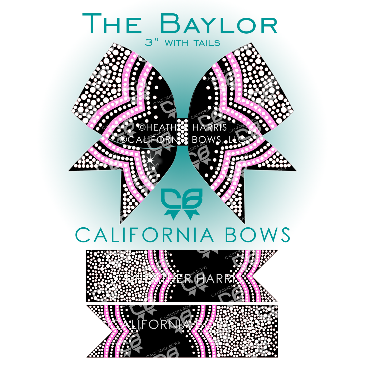 Baylor 3" Bow Rhinestone Template Download